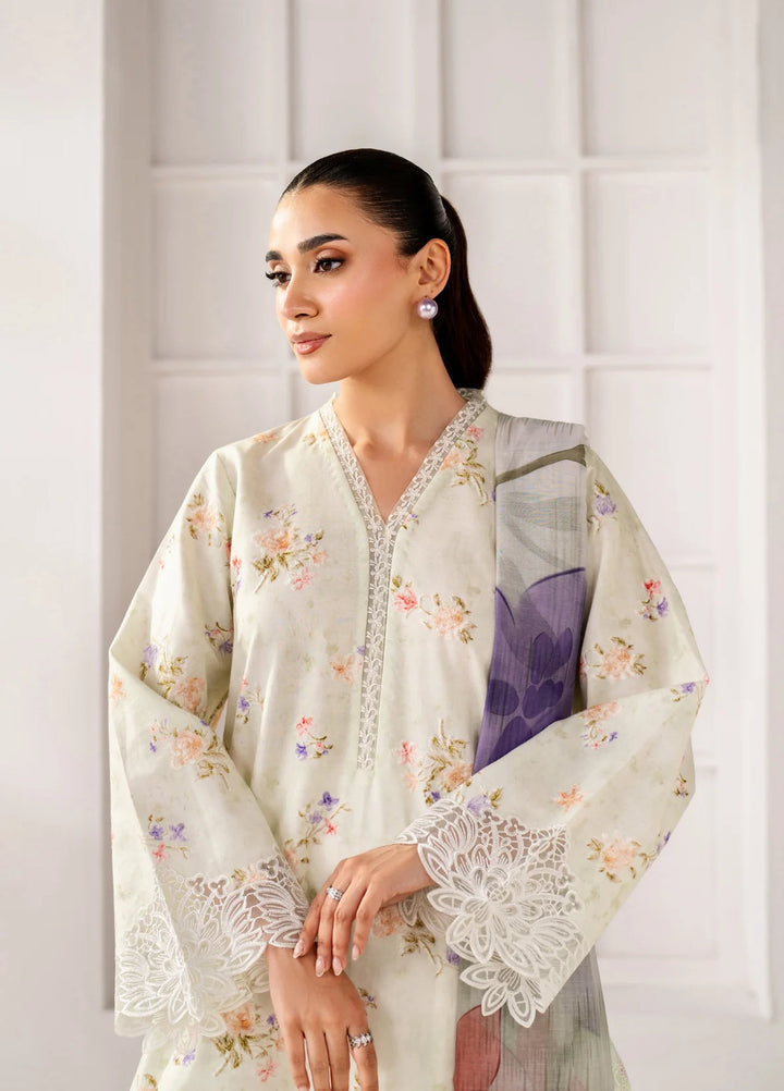 Le'essence by Xenia Formals Unstitched Embroidered Lawn 3 Piece Suit XE26UL D-07 Evra - Summer Collection