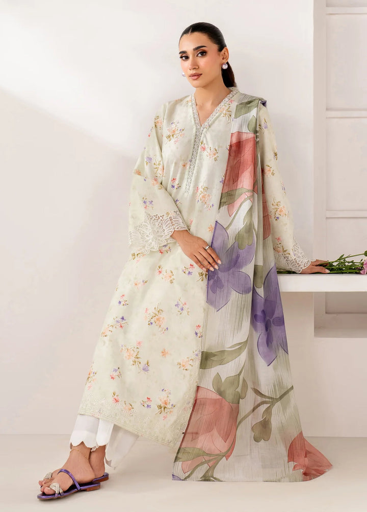 Le'essence by Xenia Formals Unstitched Embroidered Lawn 3 Piece Suit XE26UL D-07 Evra - Summer Collection