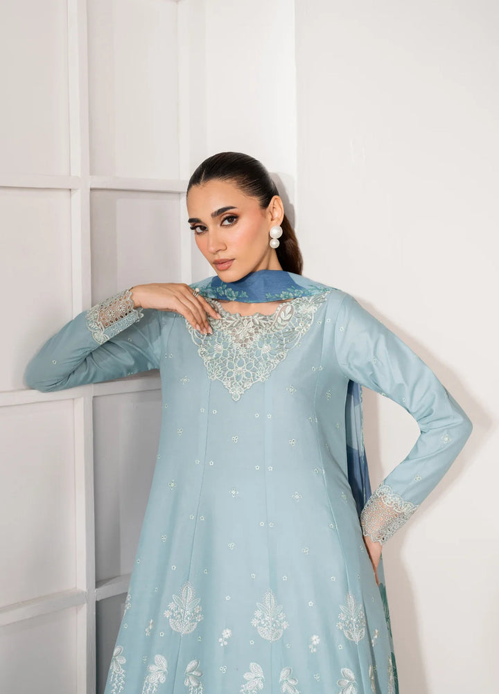 Le'essence by Xenia Formals Unstitched Embroidered Lawn 3 Piece Suit XE26UL D-04 Wylie - Summer Collection