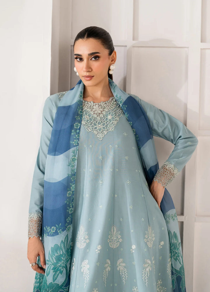 Le'essence by Xenia Formals Unstitched Embroidered Lawn 3 Piece Suit XE26UL D-04 Wylie - Summer Collection