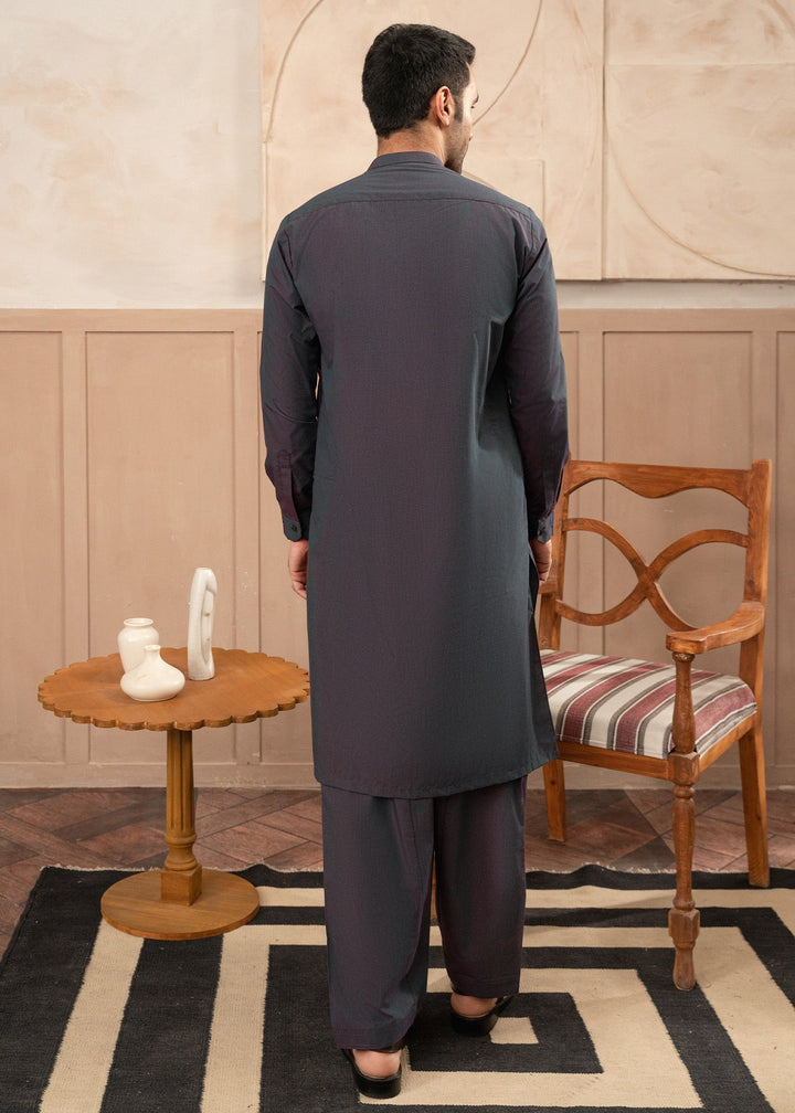 Riwayat by Buraq Mens RTW Solids Cotton 2 Piece Suit Dark Grey Casual Collection