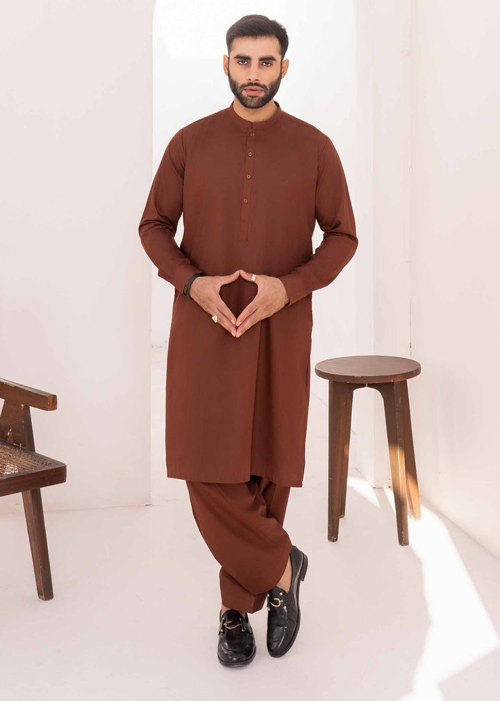 Shaandar by Buraq Mens RTW Solids Wash N Wear 2 Piece Suit Sarmad Casual Collection
