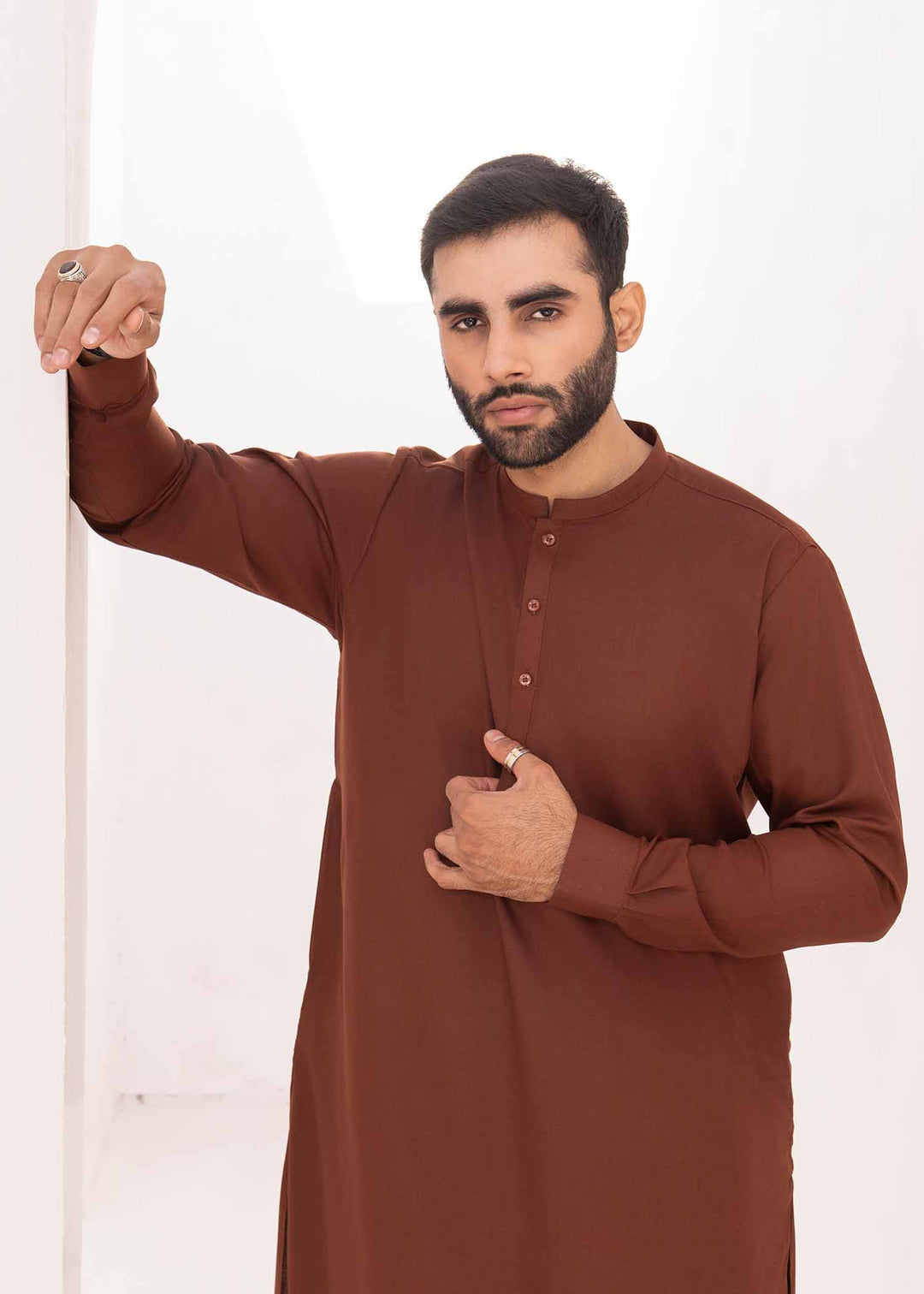 Shaandar by Buraq Mens RTW Solids Wash N Wear 2 Piece Suit Sarmad Casual Collection