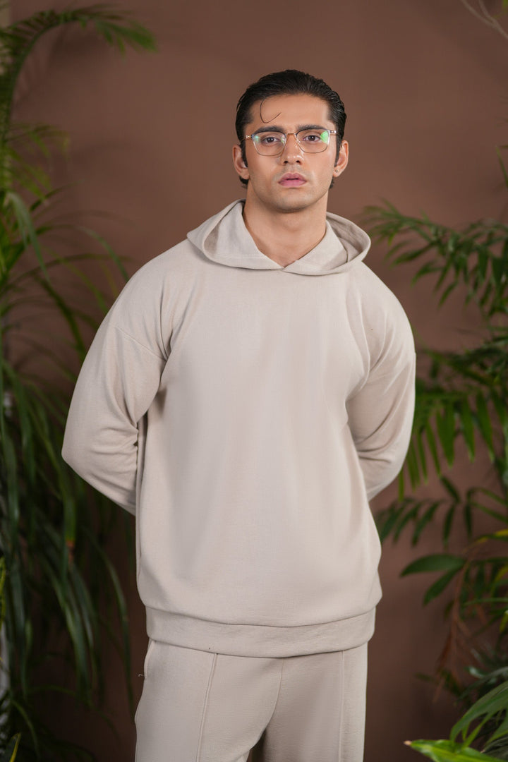 Muraqsh Ready To Wear Solids Cotton Men Ecru White Interlock Coord Set ABD-EWICS - Summer Collection