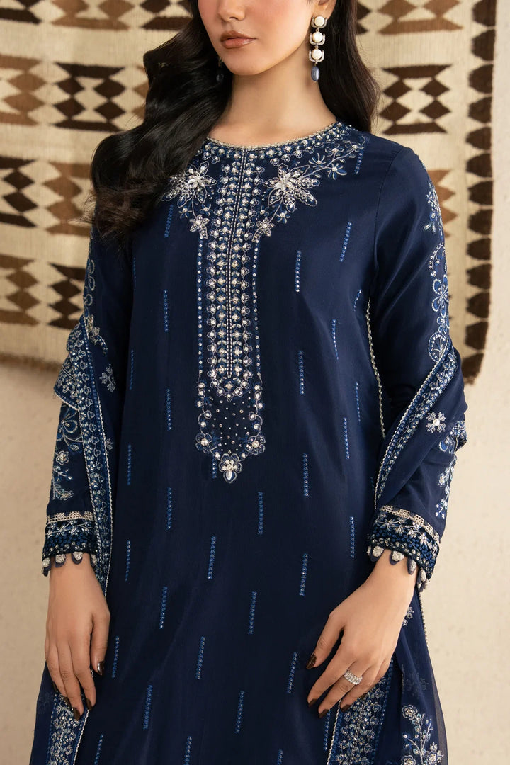 Xenia Formals Unstitched Embroidered Raw Silk 3 Piece Suit XF-1167 Inali - Festive Collection