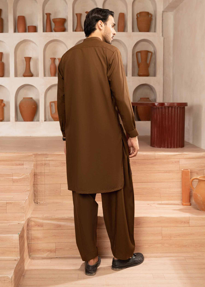 Shaandar by Buraq Mens RTW Solids Wash N Wear 2 Piece Suit Asfar Casual Collection