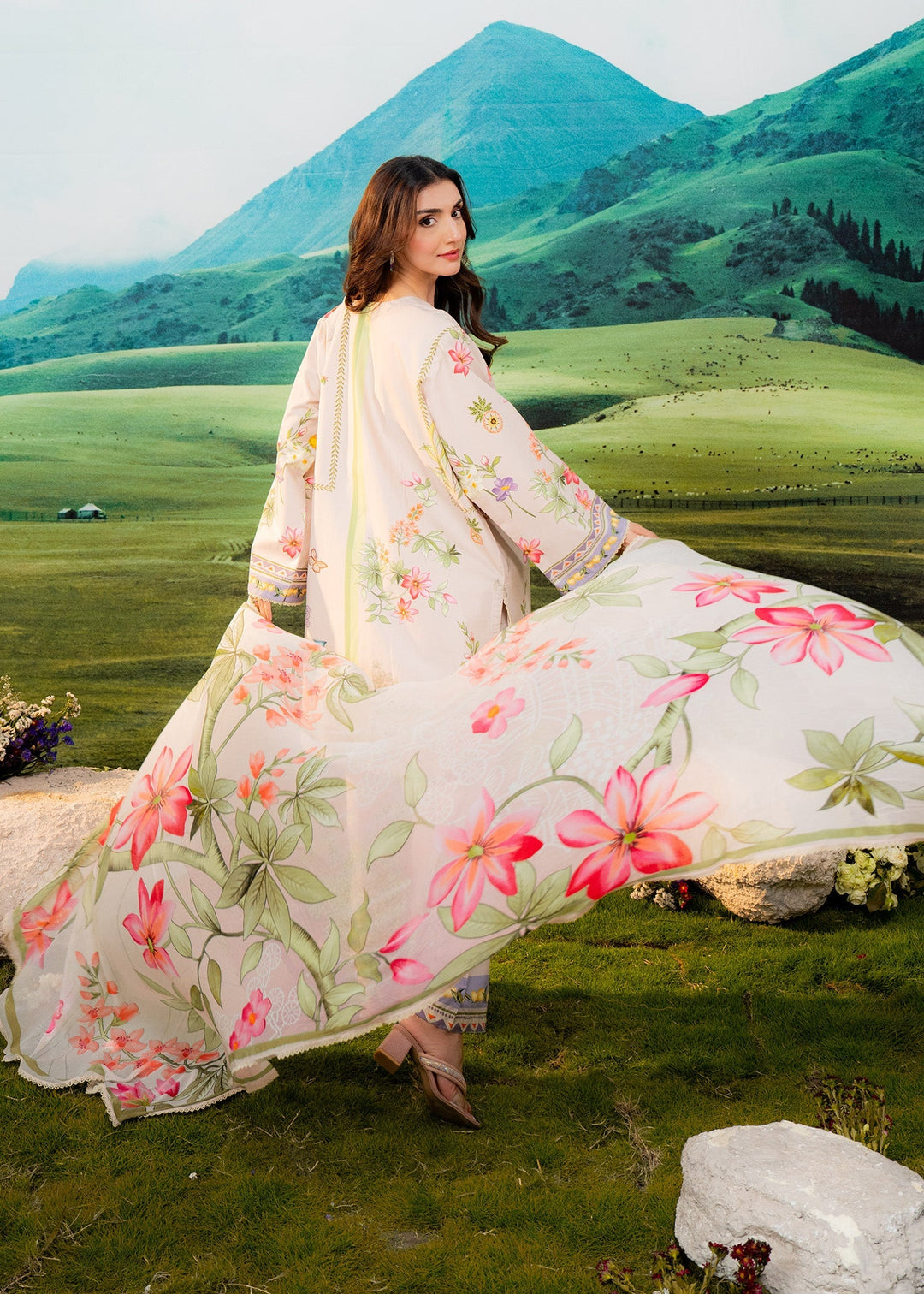 Elysian by Meerak RTW Embroidered Lawn 3 Piece Suit Blooming Casual Collection