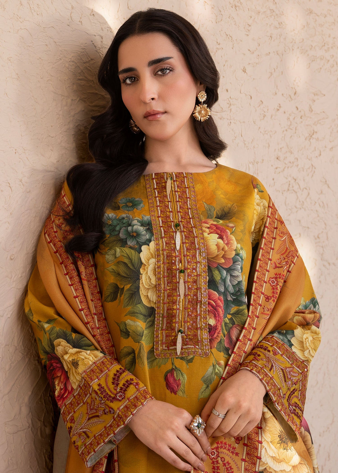 Meerak Women Khaddar Pret 3 Piece Embroidered Khaddar 206 - Winter Collection