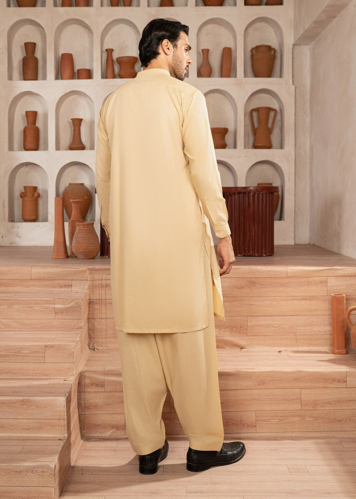 Alif by Buraq Mens RTW Solids Wash N Wear 2 Piece Suit Skin Ban Casual Collection