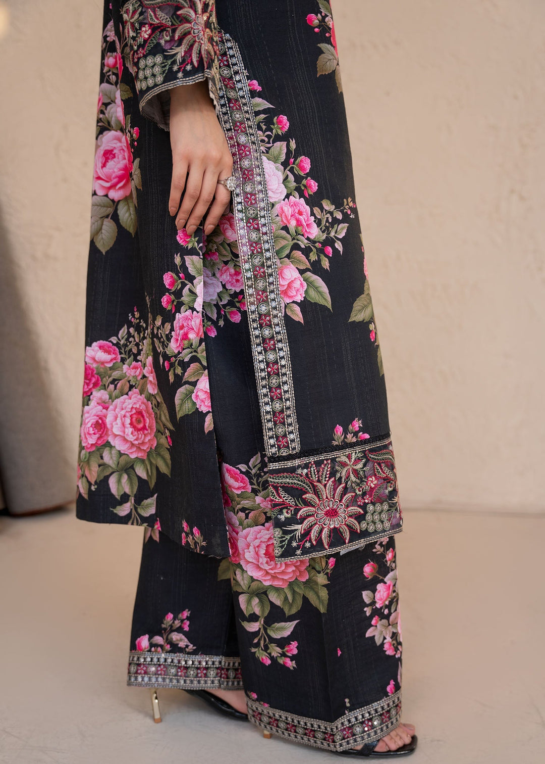 Meerak Women Khaddar Pret 3 Piece Embroidered Khaddar 203 - Winter Collection