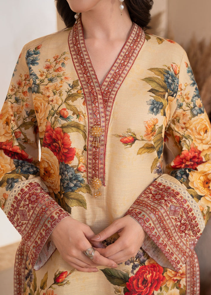 Meerak Women Khaddar Pret 3 Piece Embroidered Khaddar 201 - Winter Collection