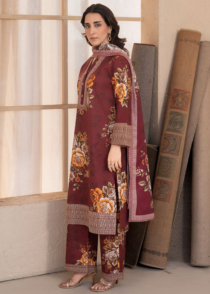 Meerak Women Khaddar Pret 3 Piece Embroidered Khaddar 202 - Winter Collection