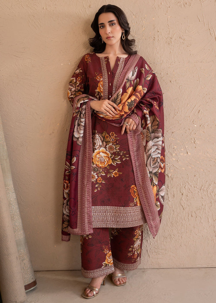 Meerak Women Khaddar Pret 3 Piece Embroidered Khaddar 202 - Winter Collection