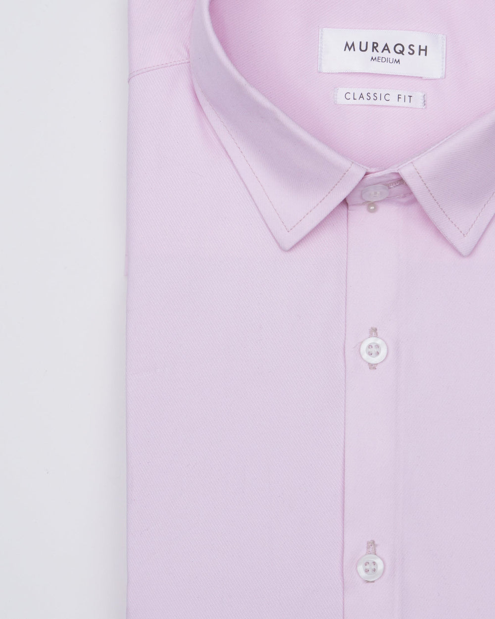 Muraqsh Ready To Wear Solids Cotton Men Tea Pink Textured Formal Shirt ABD-TPTFS - Summer Collection
