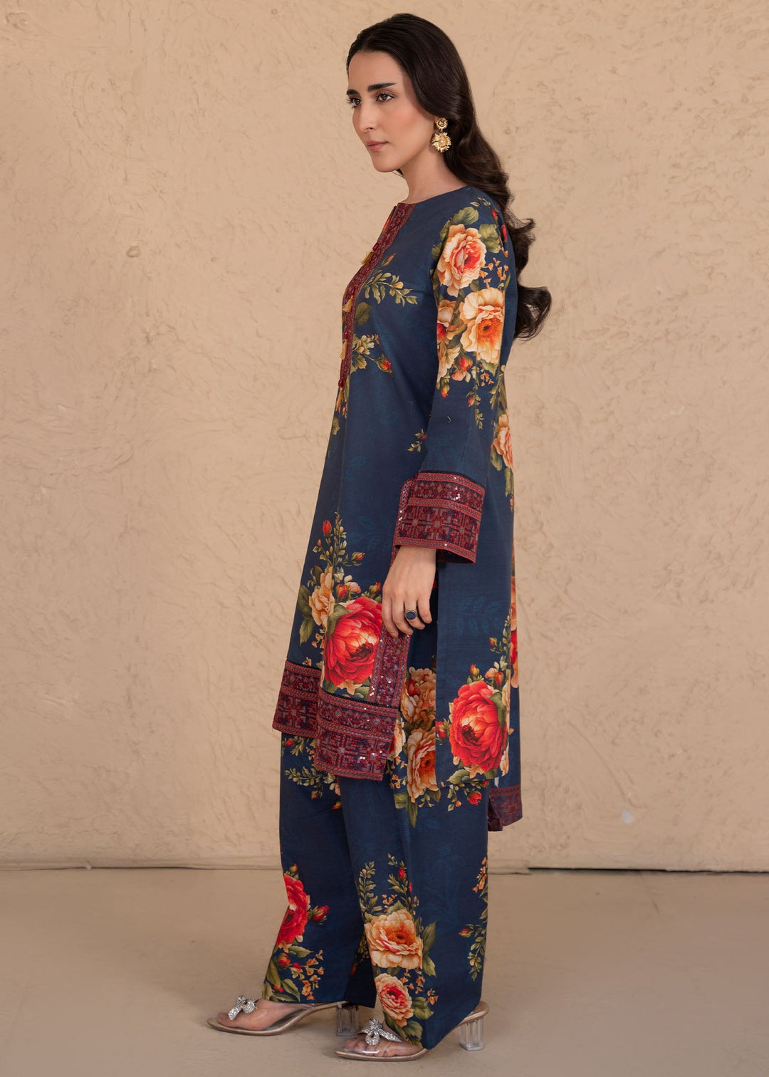 Meerak Women Khaddar Pret 3 Piece Embroidered Khaddar 205 - Winter Collection