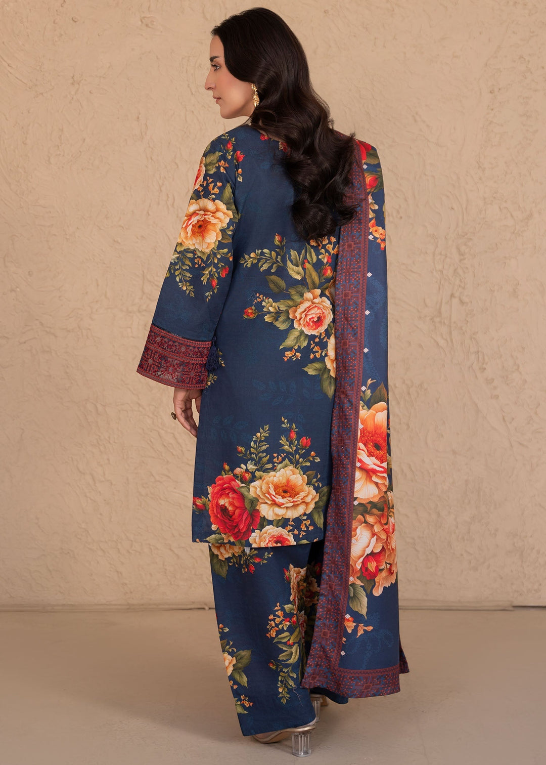 Meerak Women Khaddar Pret 3 Piece Embroidered Khaddar 205 - Winter Collection