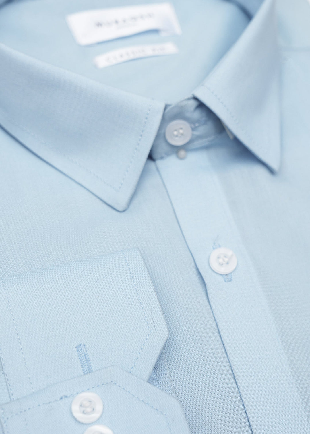 Muraqsh Ready To Wear Solids Cotton Men Sapphire Blue Plain Formal Shirt ABDBPFS - Summer Collection