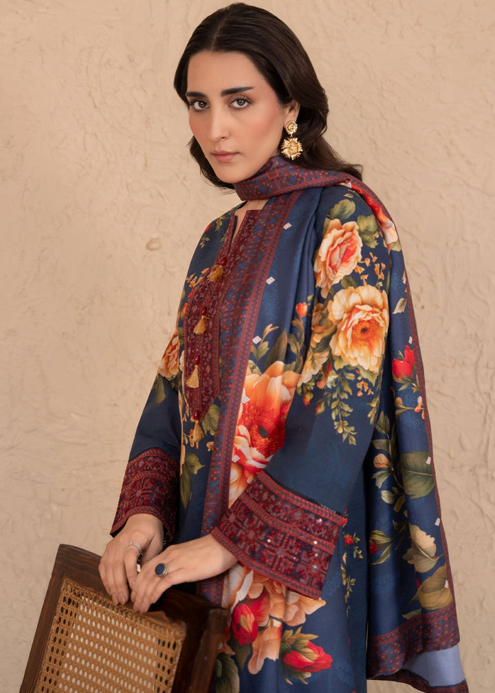 Meerak Women Khaddar Pret 3 Piece Embroidered Khaddar 205 - Winter Collection