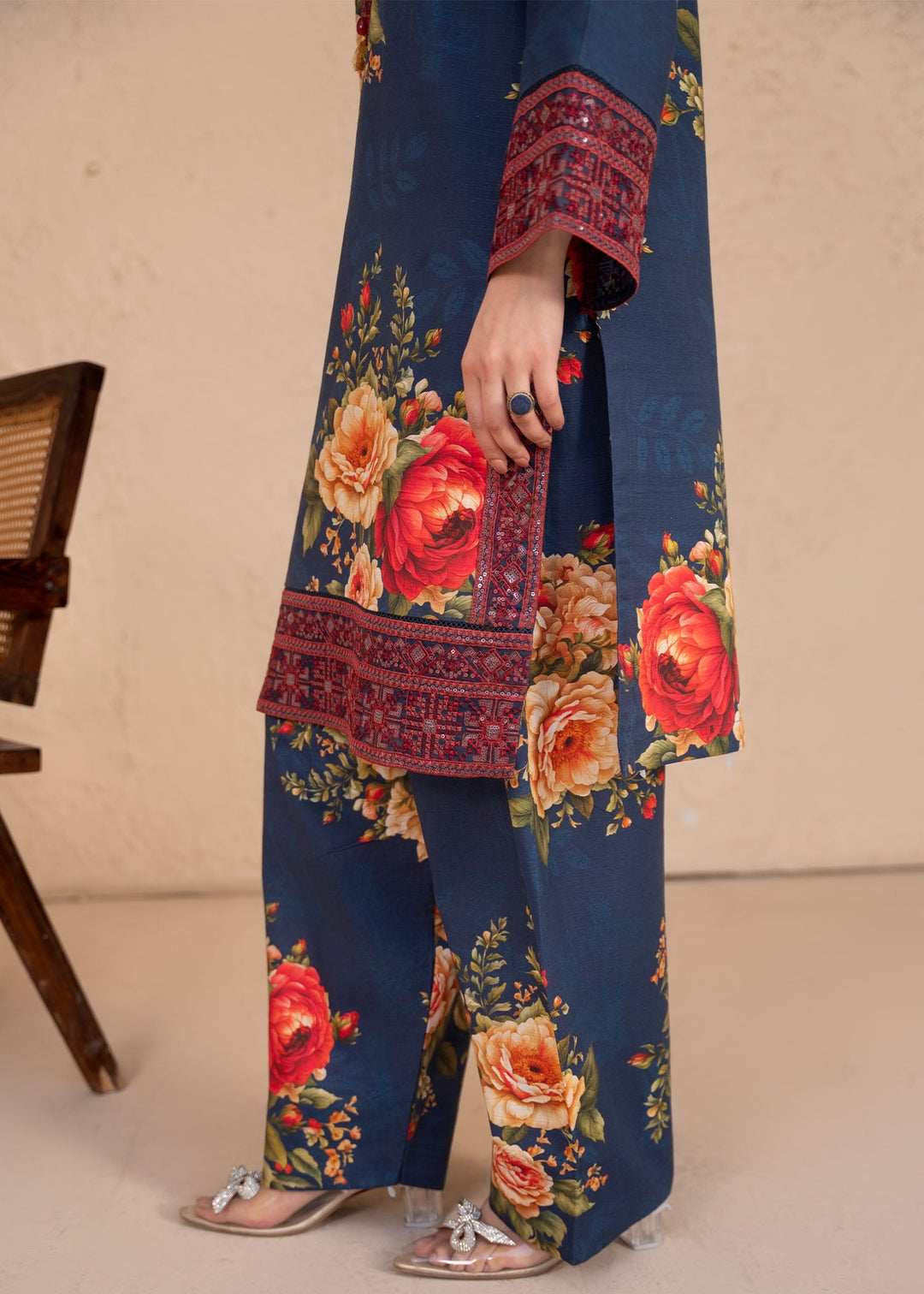 Meerak Women Khaddar Pret 3 Piece Embroidered Khaddar 205 - Winter Collection