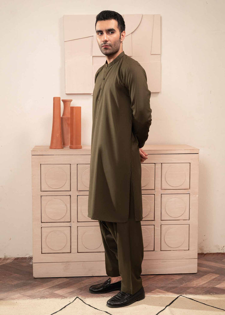 Shaandar by Buraq Mens RTW Solids Wash N Wear 2 Piece Suit Ayaan Casual Collection