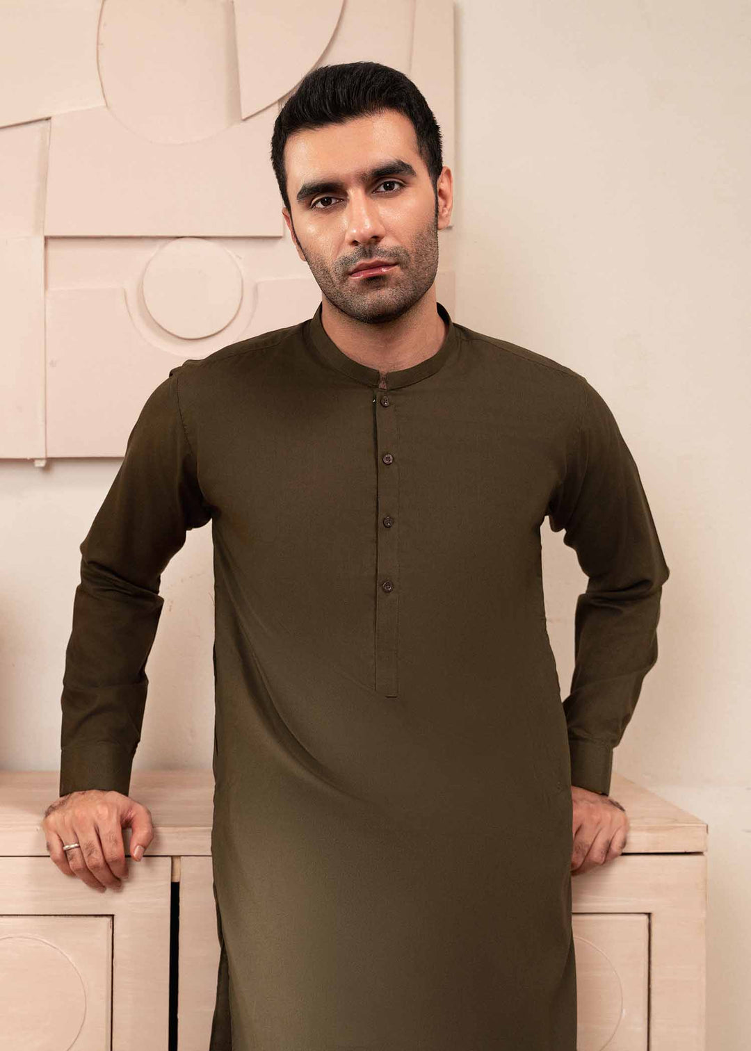 Shaandar by Buraq Mens RTW Solids Wash N Wear 2 Piece Suit Ayaan Casual Collection