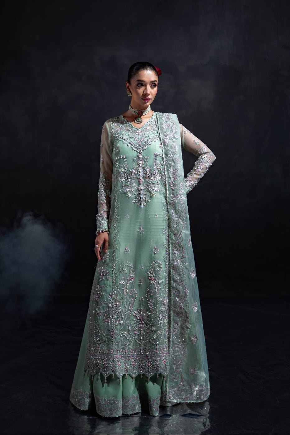 Reve Dore by Enzo RTW Hand work Organza 3 Piece Suit OLEA Wedding Collection