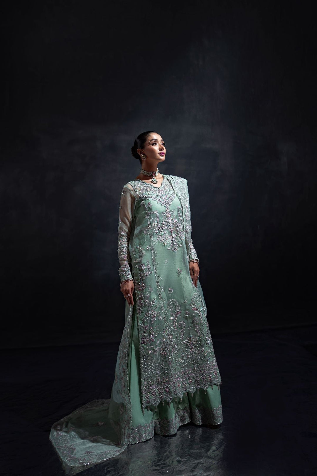 Reve Dore by Enzo RTW Hand work Organza 3 Piece Suit OLEA Wedding Collection