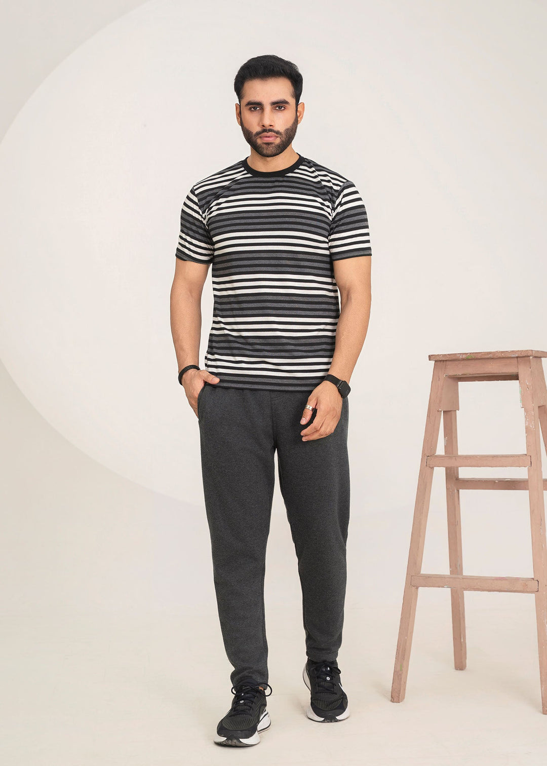 West Drop by Buraq Mens Shirt RTW Solids Cotton 1 Piece Suit Grey Stripper Casual Collection
