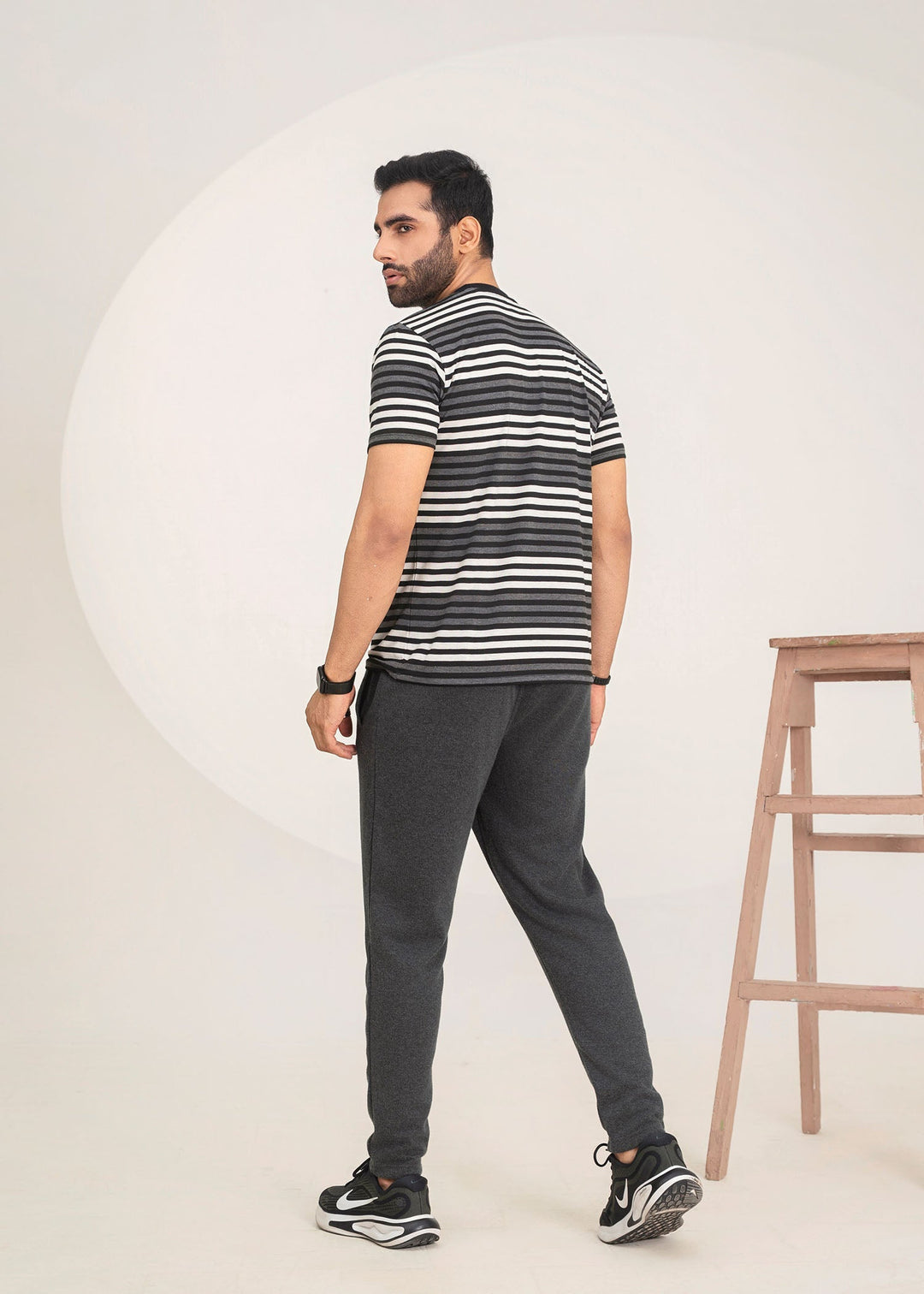 West Drop by Buraq Mens Shirt RTW Solids Cotton 1 Piece Suit Grey Stripper Casual Collection