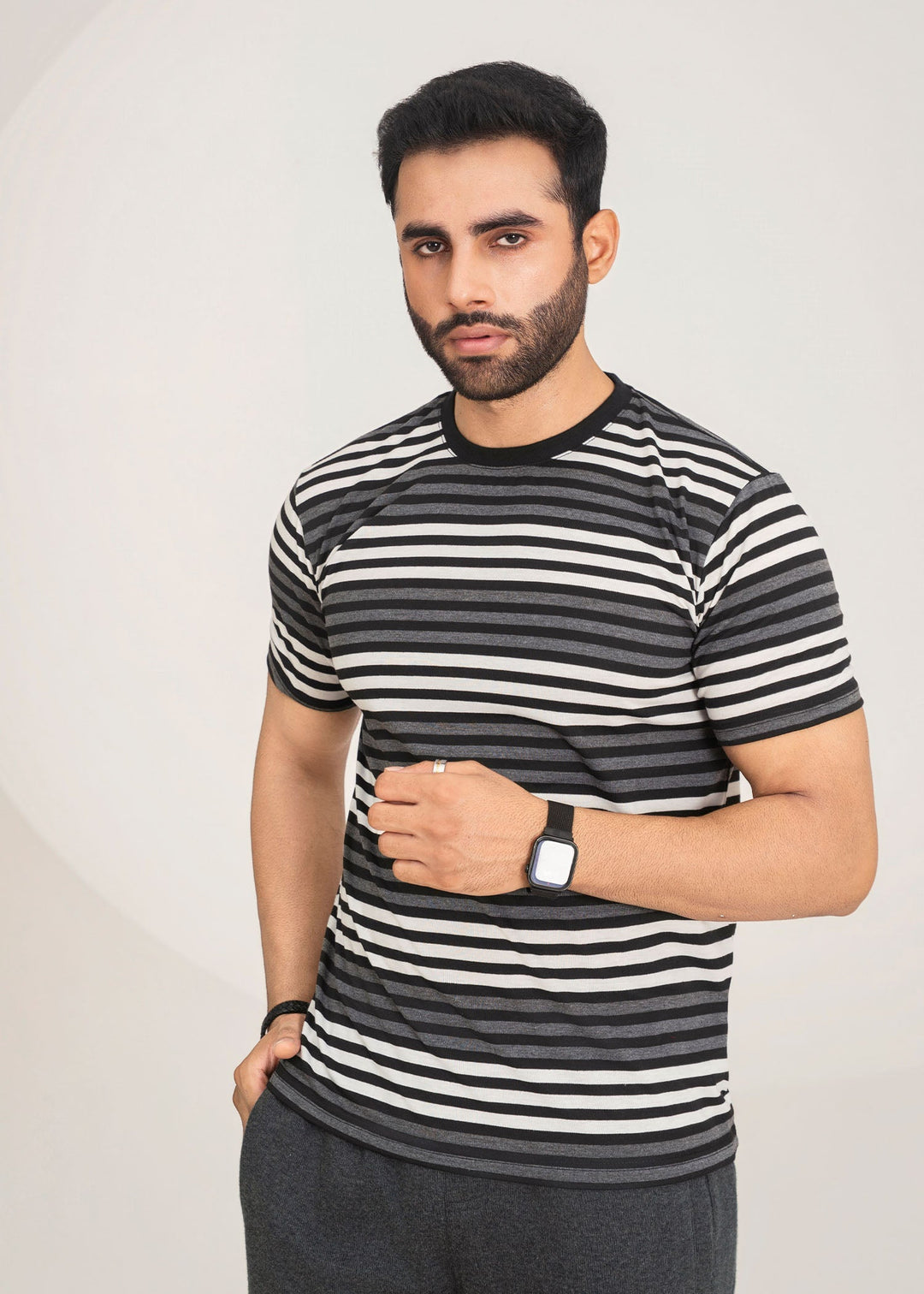 West Drop by Buraq Mens Shirt RTW Solids Cotton 1 Piece Suit Grey Stripper Casual Collection