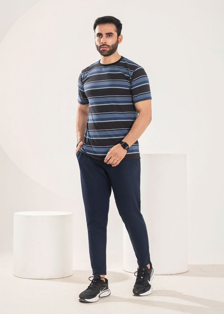 West Drop by Buraq Mens Shirt RTW Solids Cotton 1 Piece Suit Blue Stripper Casual Collection