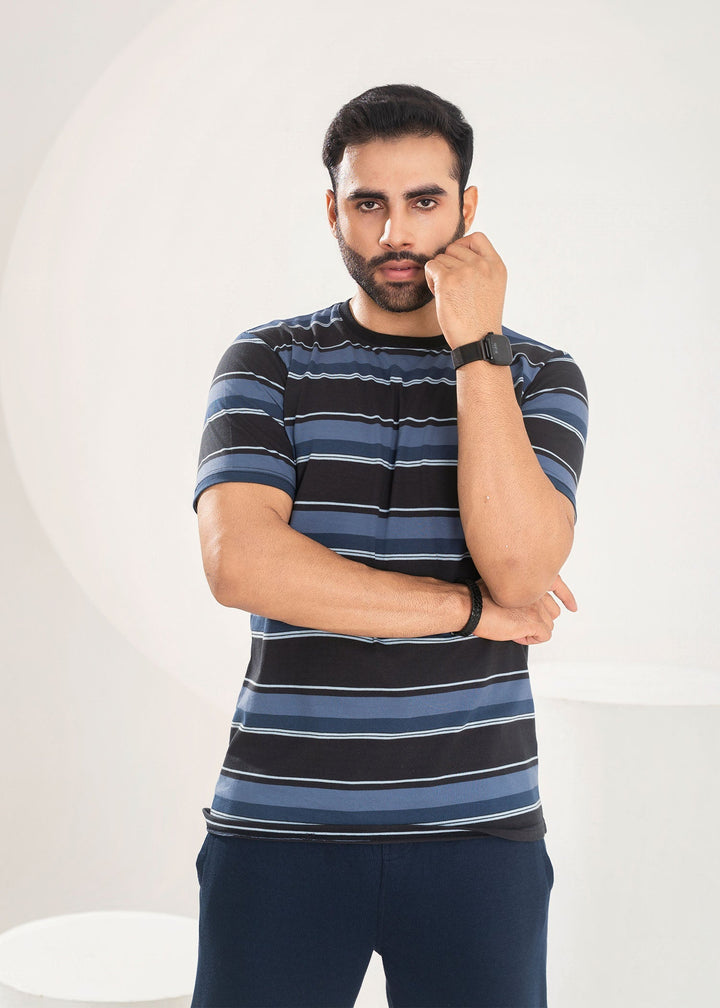 West Drop by Buraq Mens Shirt RTW Solids Cotton 1 Piece Suit Blue Stripper Casual Collection