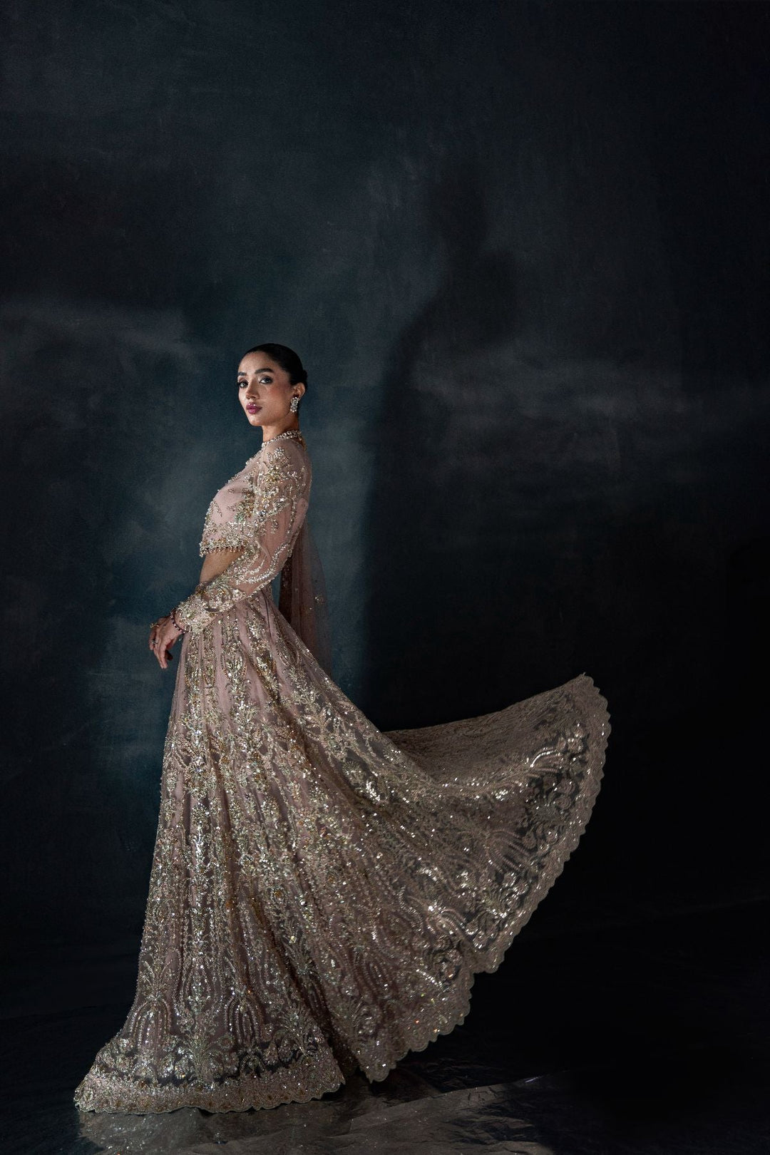 Reve Dore by Enzo RTW Hand work Bareeze Net 3 Piece Suit MAEVE Wedding Collection