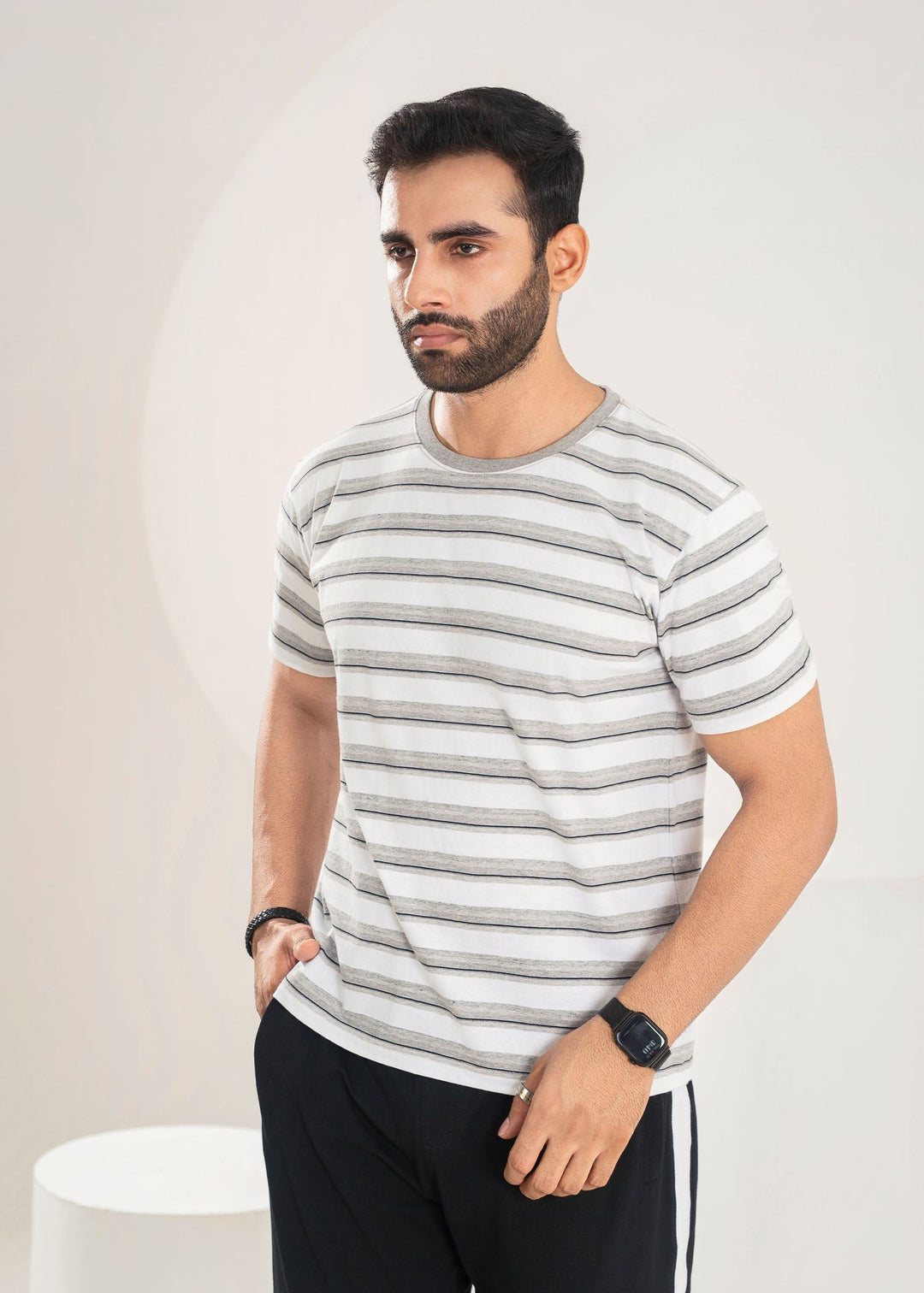 West Drop by Buraq Mens Shirt RTW Solids Cotton 1 Piece Suit White Stripper Casual Collection