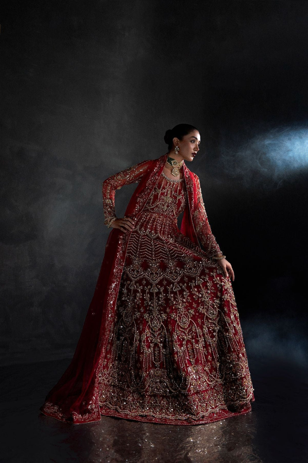 Reve Dore by Enzo RTW Hand work Bareeze Net 3 Piece Suit ELOURA Wedding Collection
