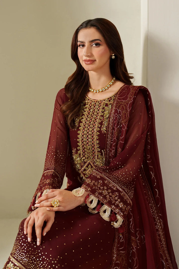 Alizeh Fashion Unstitched Embroidered Chiffon 3 Piece Suit AF26UCF AF-HM-4047-Kavya - Festive Collection
