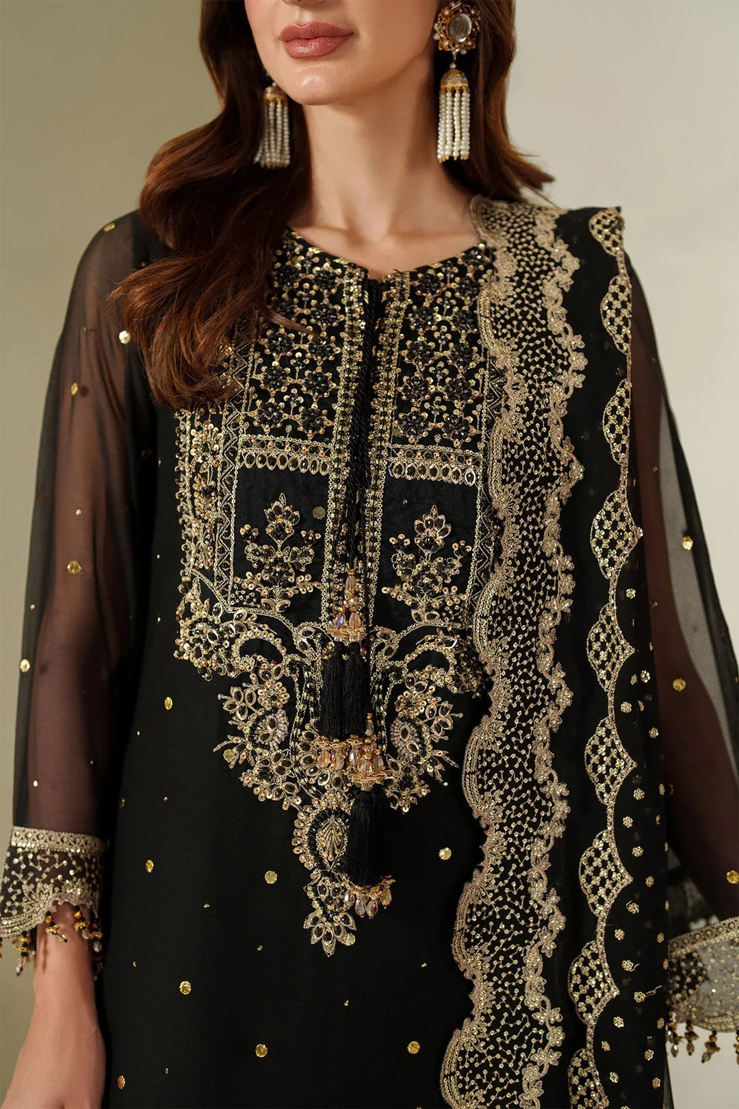 Alizeh Fashion Unstitched Embroidered Chiffon 3 Piece Suit AF26UCF AF-HM-4049-Reshma - Festive Collection
