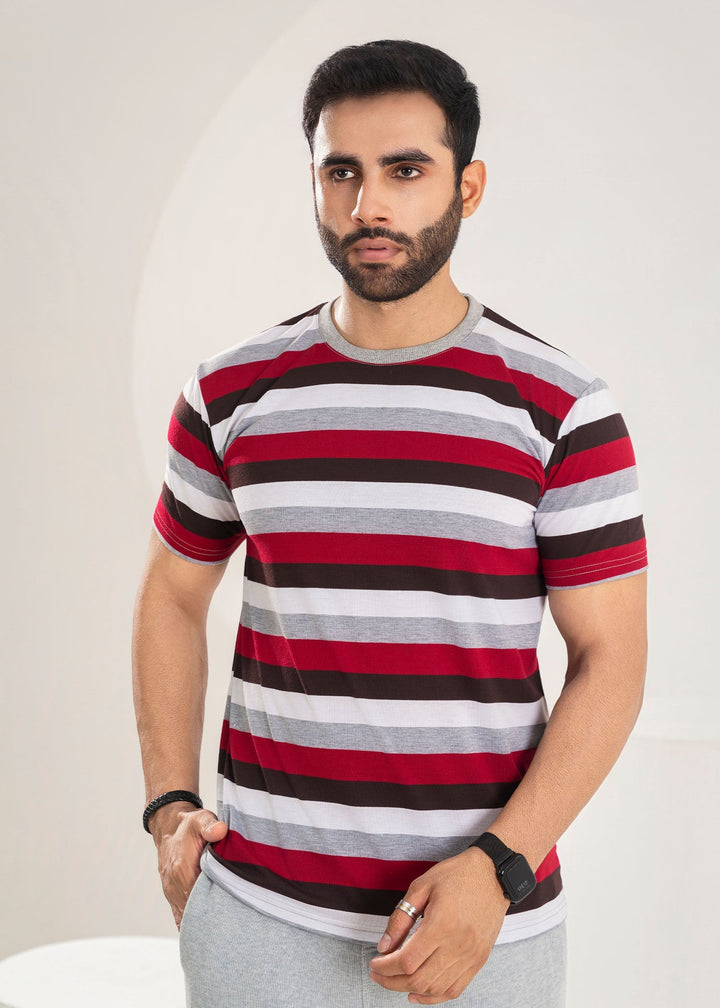 West Drop by Buraq Mens Shirt RTW Solids Cotton 1 Piece Suit Red Stripper Casual Collection