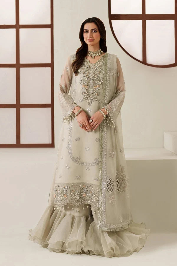 Alizeh Fashion Unstitched Embroidered Chiffon 3 Piece Suit AF26UCF AF-CH-4048-Nashmia - Festive Collection