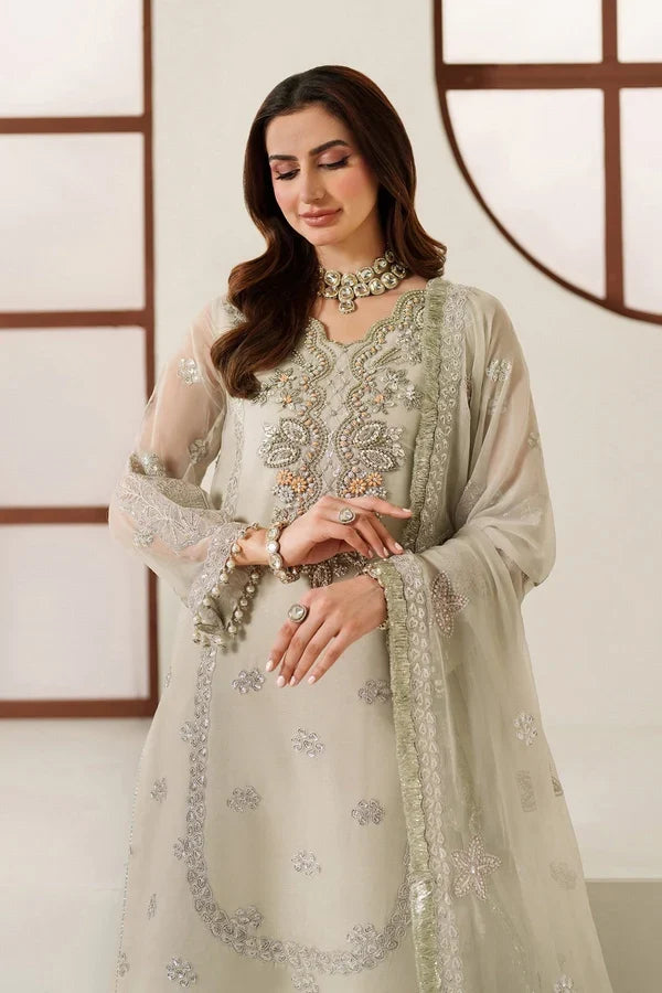Alizeh Fashion Unstitched Embroidered Chiffon 3 Piece Suit AF26UCF AF-CH-4048-Nashmia - Festive Collection