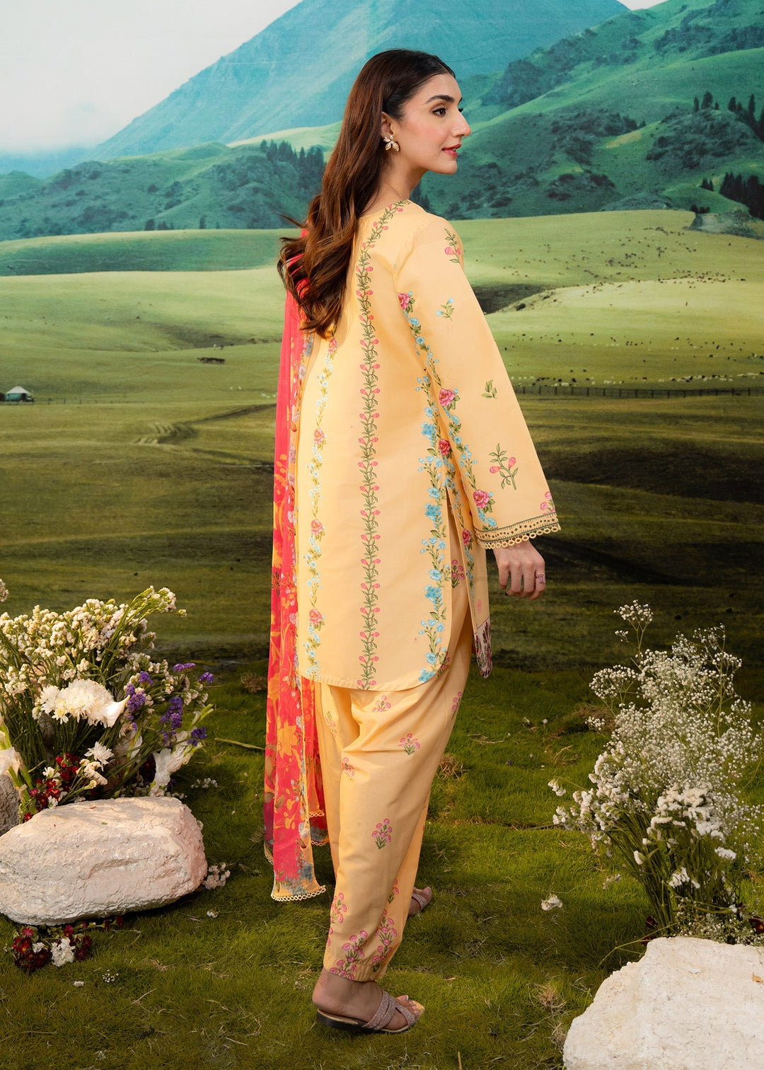 Elysian by Meerak RTW Embroidered Lawn 3 Piece Suit Freesia Casual Collection