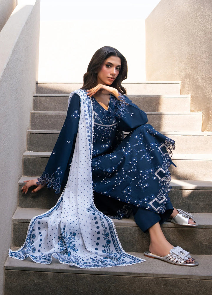 Layana by Xenia Formals Unstitched Embroidered Lawn 3 Piece Suit XE26ULL D-2 Talia - Summer Collection