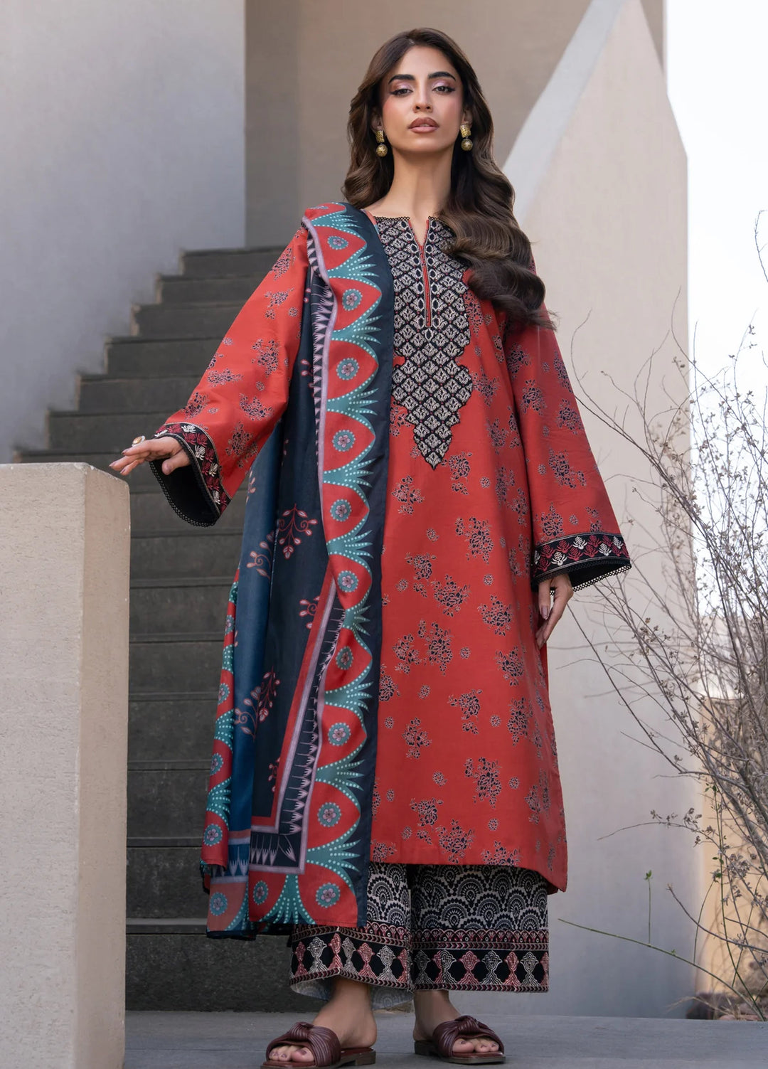 Layana by Xenia Formals Unstitched Embroidered Lawn 3 Piece Suit XE26ULL D-7 Jaffa - Summer Collection