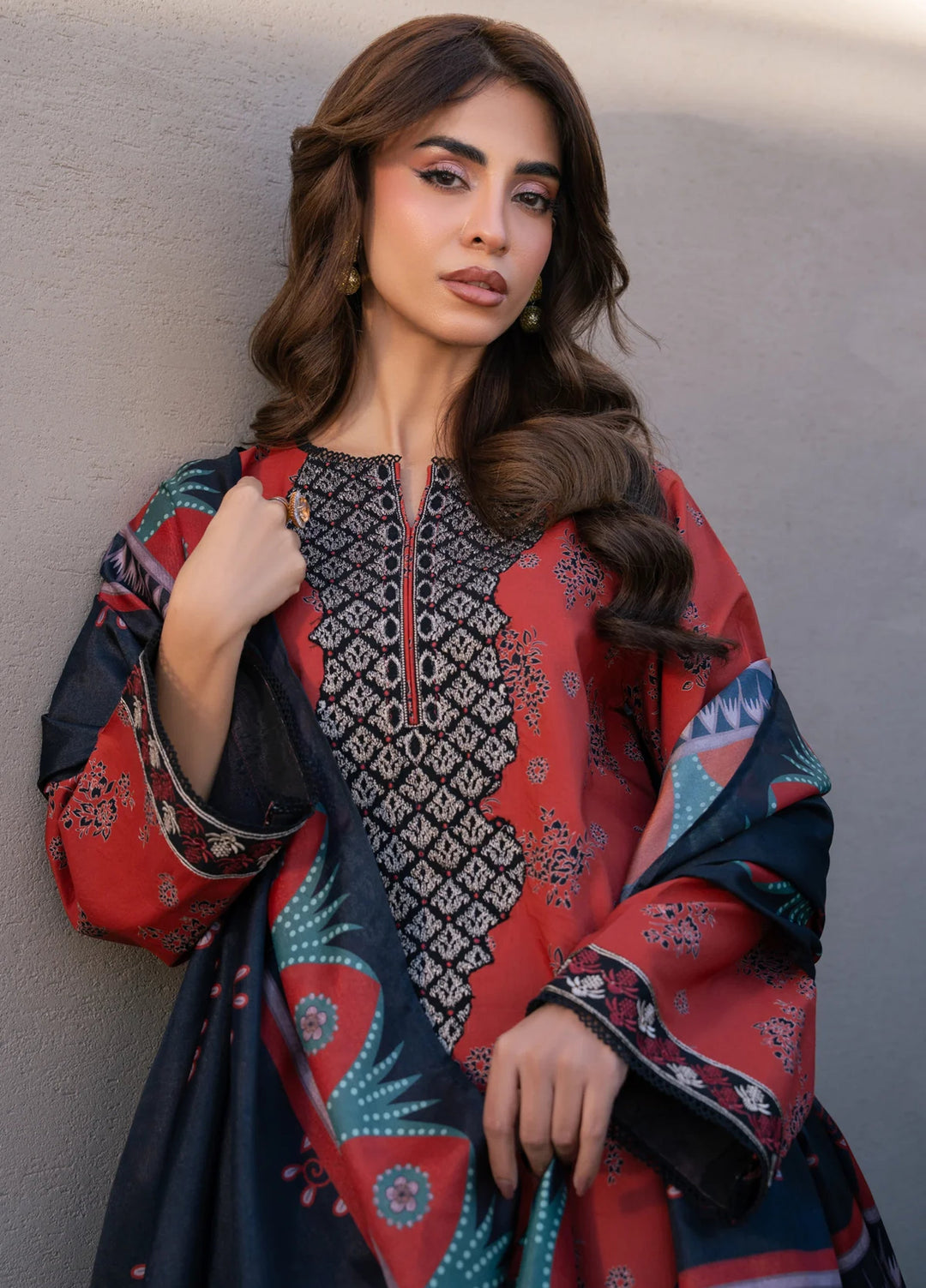 Layana by Xenia Formals Unstitched Embroidered Lawn 3 Piece Suit XE26ULL D-7 Jaffa - Summer Collection