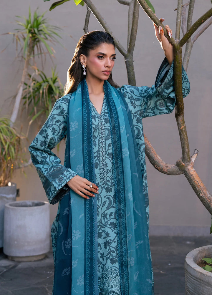 Layana by Xenia Formals Unstitched Embroidered Lawn 3 Piece Suit XE26ULL D-6 Rhode - Summer Collection