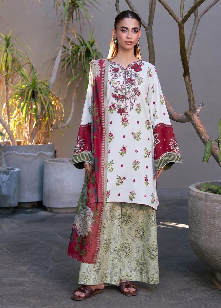 Layana by Xenia Formals Unstitched Embroidered Lawn 3 Piece Suit XE26ULL D-12 Amal - Summer Collection