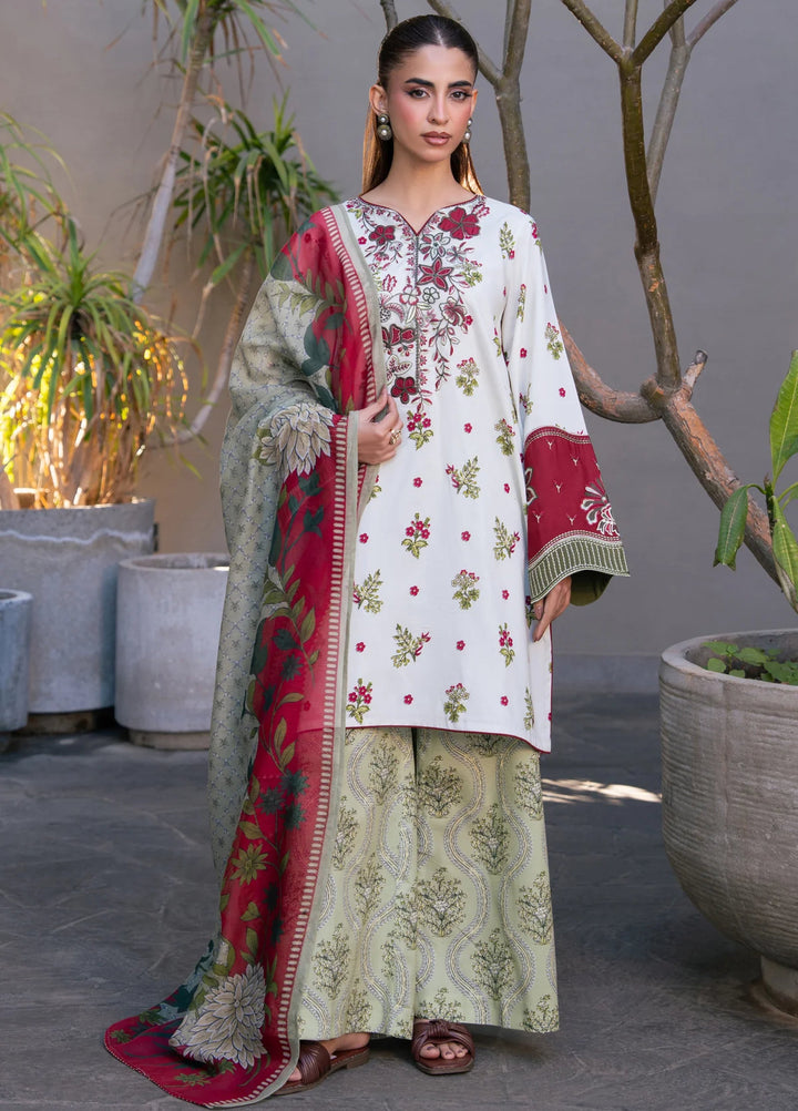 Layana by Xenia Formals Unstitched Embroidered Lawn 3 Piece Suit XE26ULL D-12 Amal - Summer Collection