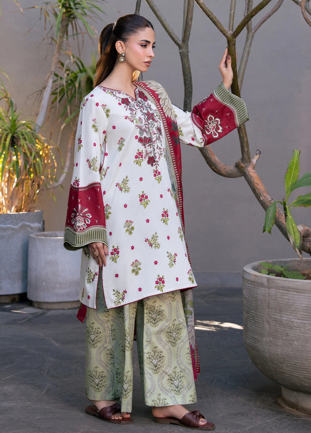Layana by Xenia Formals Unstitched Embroidered Lawn 3 Piece Suit XE26ULL D-12 Amal - Summer Collection