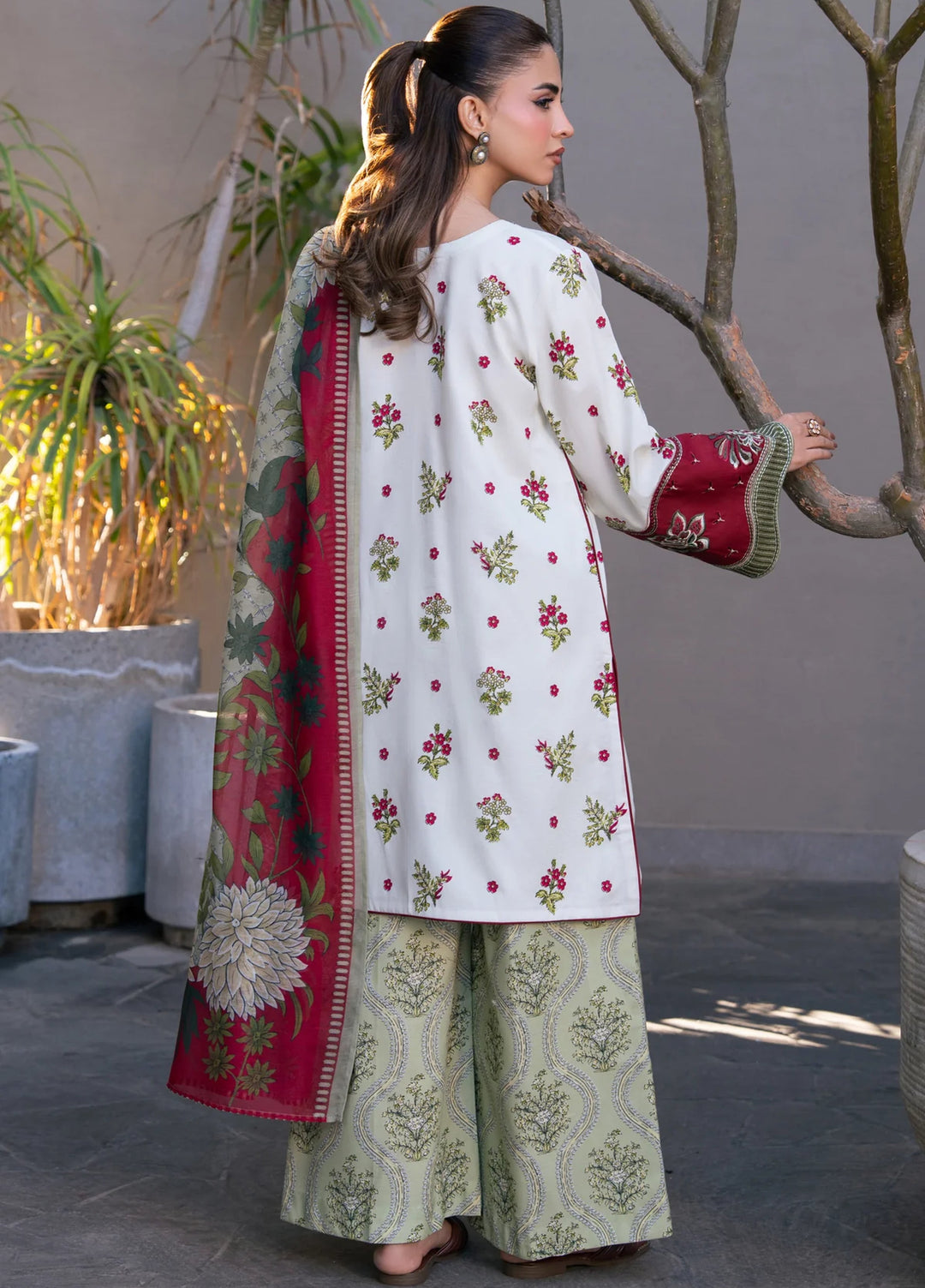 Layana by Xenia Formals Unstitched Embroidered Lawn 3 Piece Suit XE26ULL D-12 Amal - Summer Collection