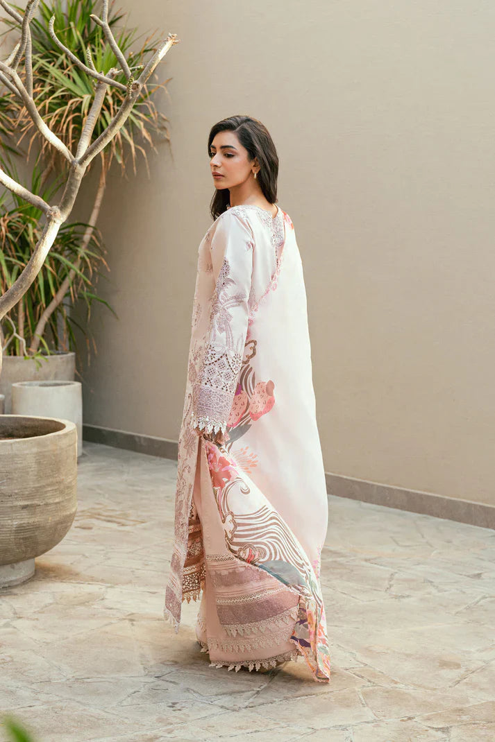 Florent Embroidered Chikankari Suits Unstitched 3 Piece FL23LC FL-3B - Eid Collection